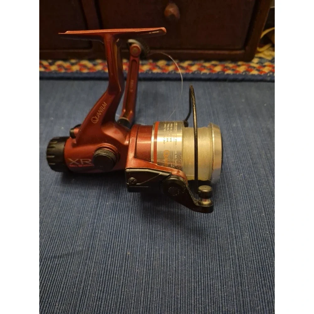 Quantum XR3 Long Stroke Spinning Reel Red/Silver/Black Rear Drag